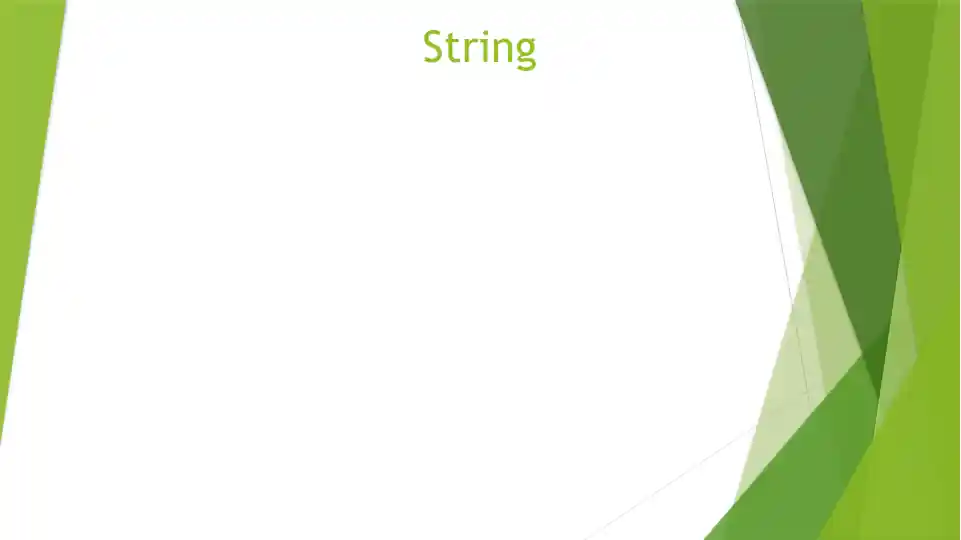 String