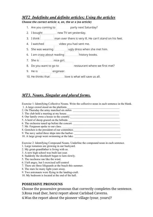 English Grammar: Articles