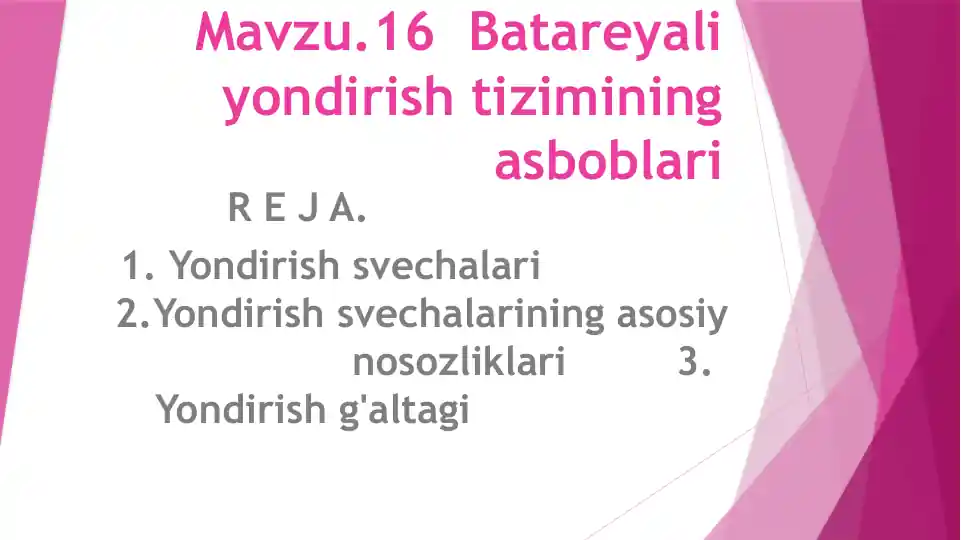 Yondirish svechalari