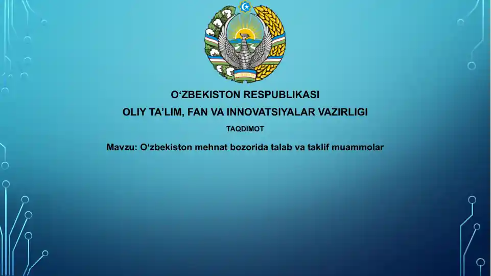Oʻzbekiston mehnat bozorida talab va taklif muammolar