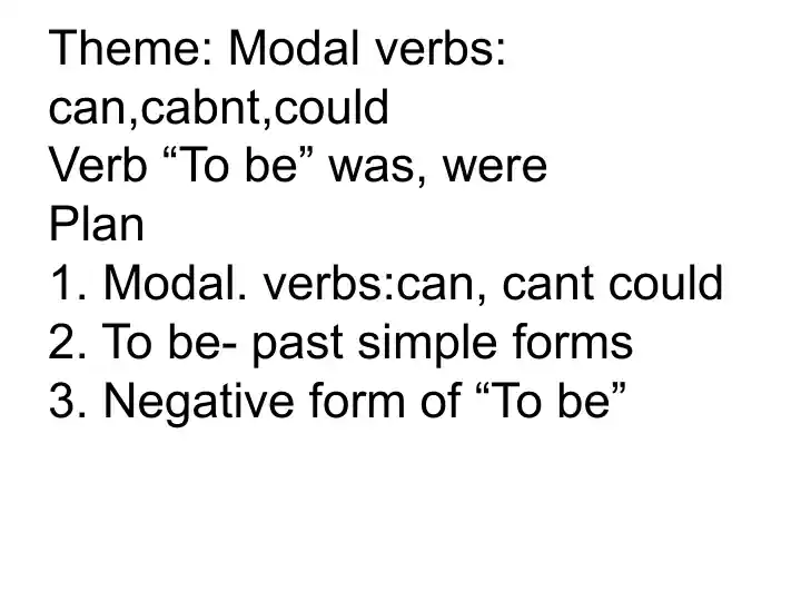 Modal verbs