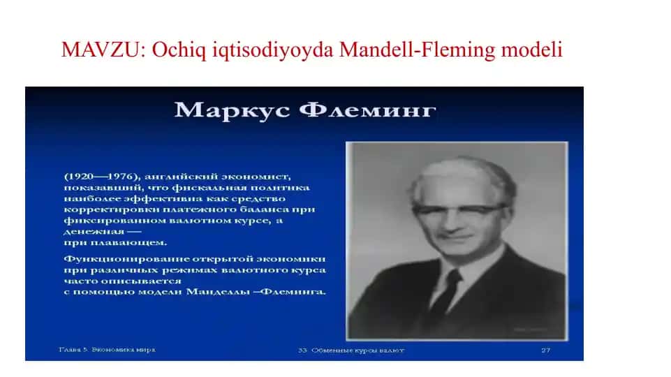 Mandell-Fleming modeli