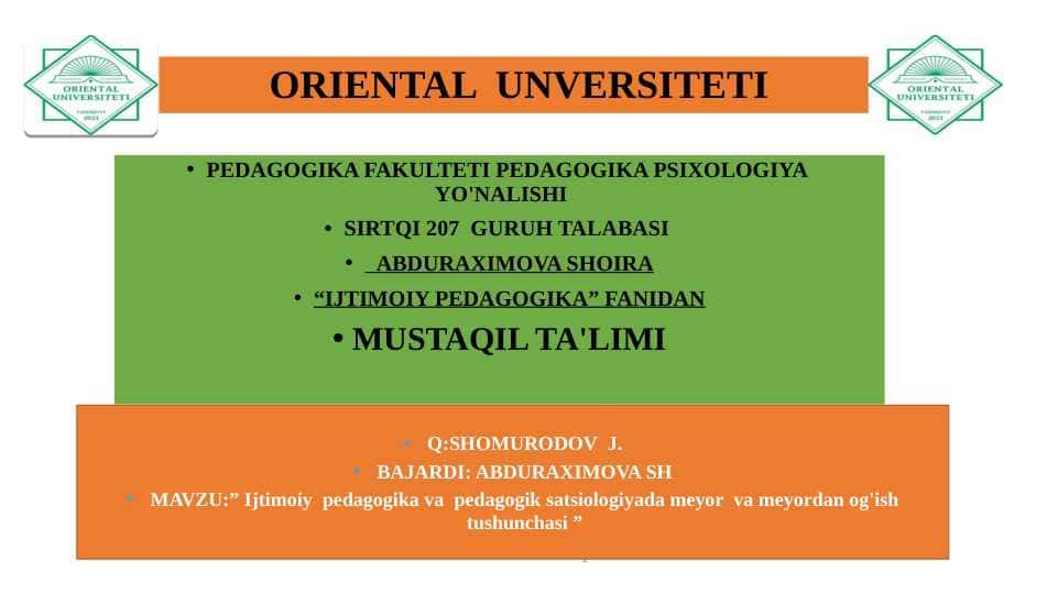 Ijtimoiy pedagogika va pedagogik satsiologiyada meyor va meyordan og'ish tushunchasi
