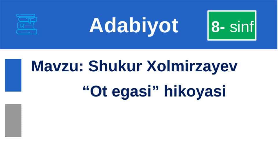 "Ot egasi" Shukur Xolmirzayev