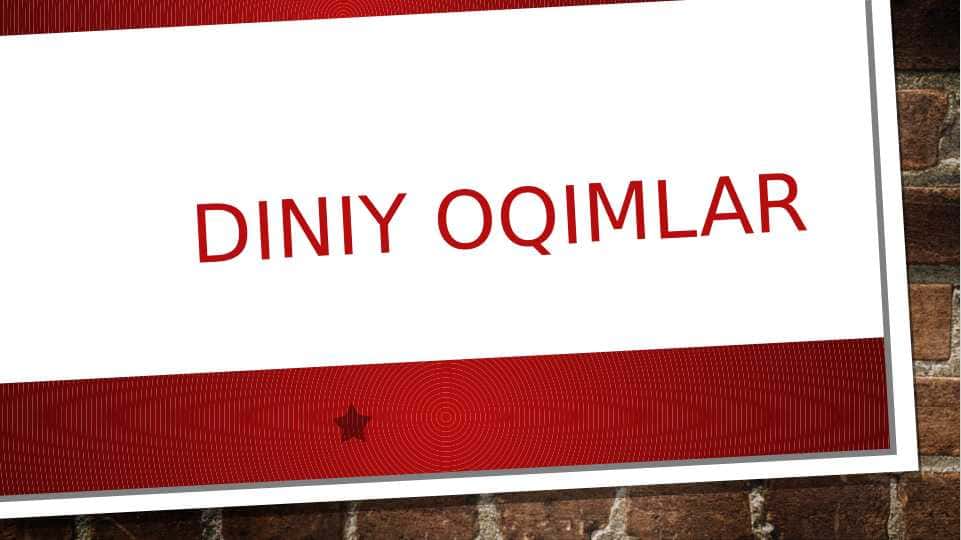 diniy oqimlar