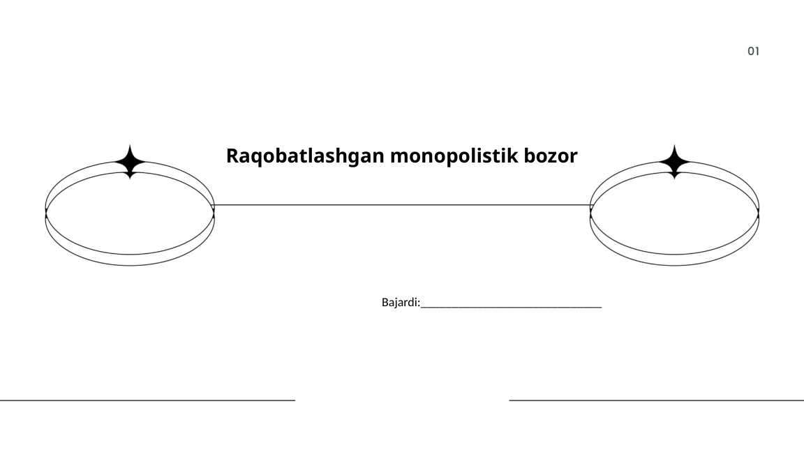 Raqobatlashgan monopolistik bozor