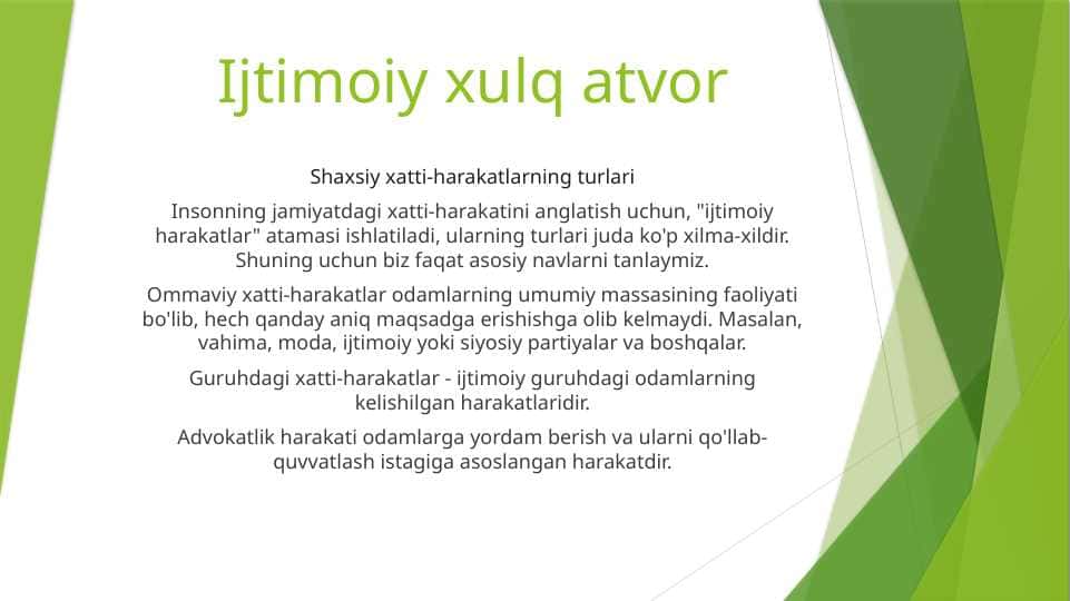 Ijtimoiy xulq atvor