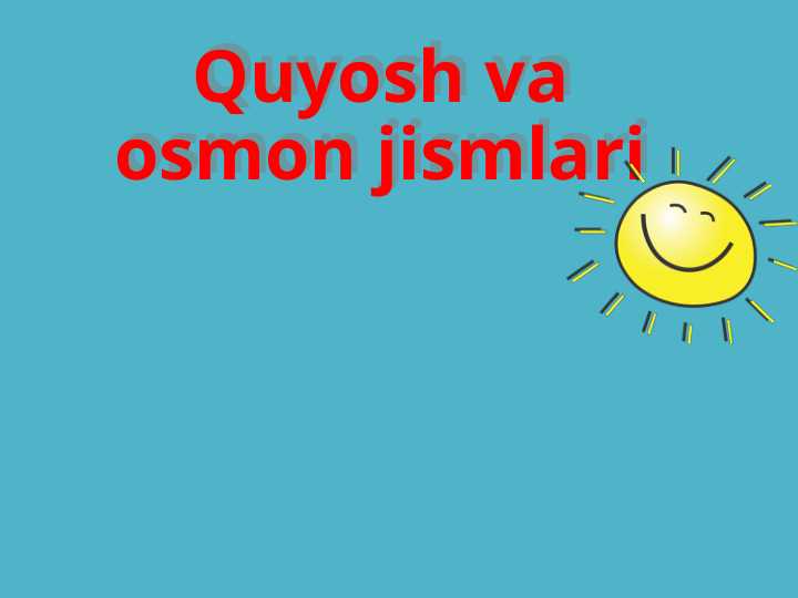 Quyosh va osmon jismlari