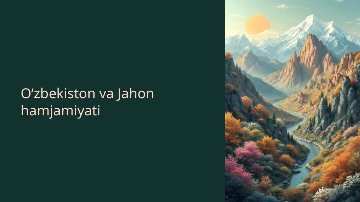 Oʻzbekiston va Jahon hamjamiyati 2