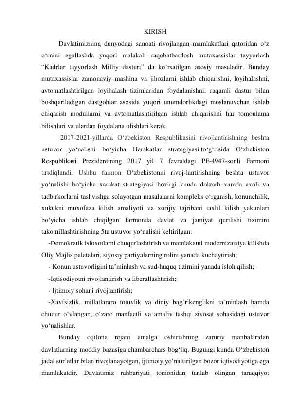 Shtok detali uchun hisoboti