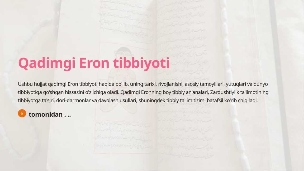 Qadimgi Eron tibbiyoti