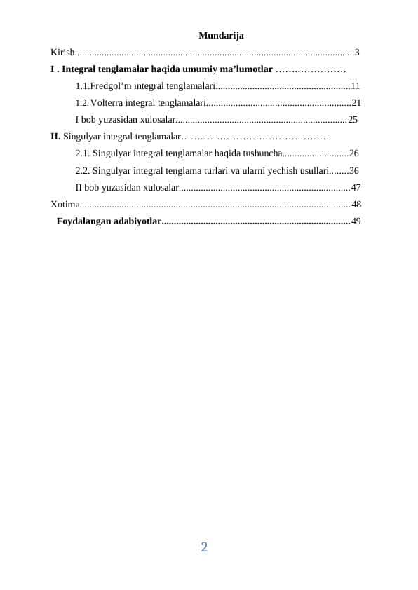Singulyar integral tenglamalar