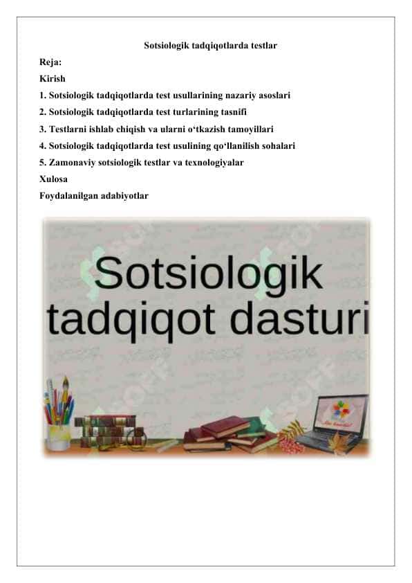 Sotsiologik tadqiqotlarda testlar 25