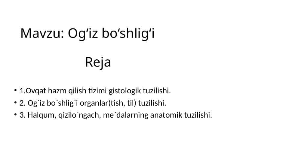 Og‘iz bo‘shlig‘i