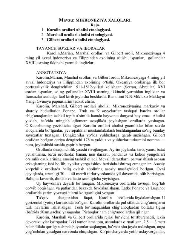 MIKRONEZIYA XALQLARI