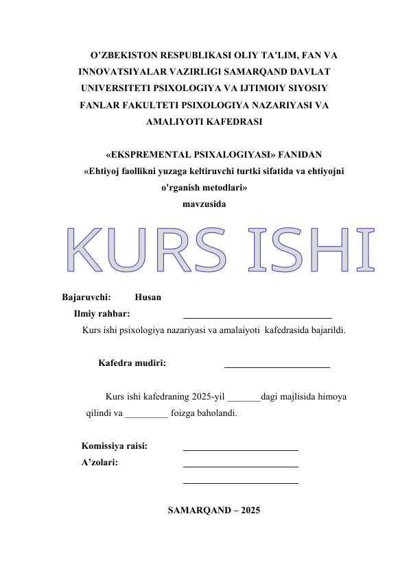 Kurs ishi
