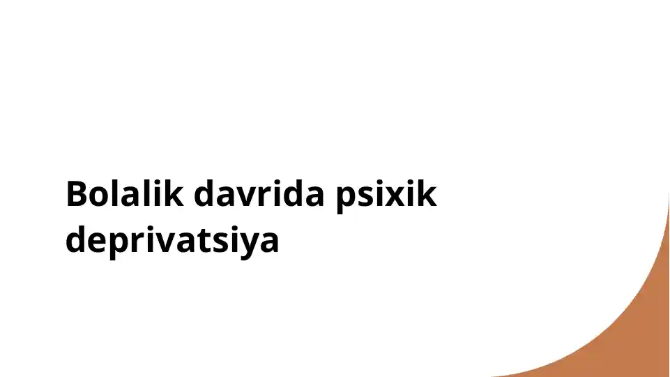 Psixik deprivatsiya