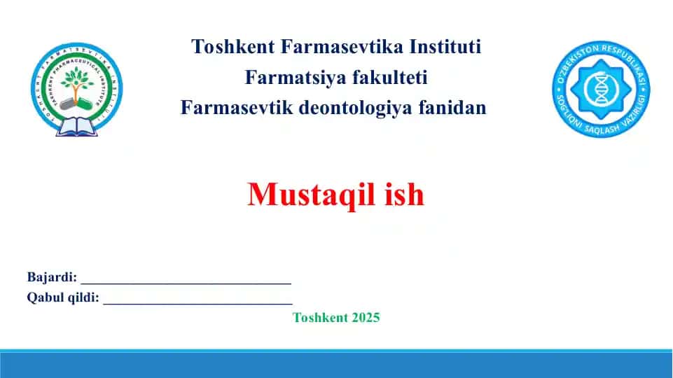 4. Farmasevt va bemor o’rtasidagi munosabatlarga ijtimoiy -psixologik yondashuv. Taqdimot 14 bet