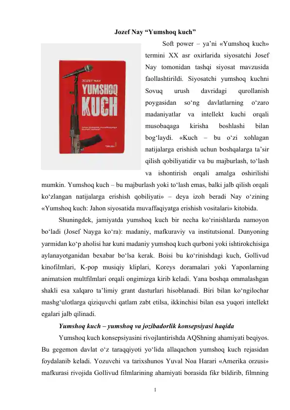Yumshoq kuch – Jozef Nay
