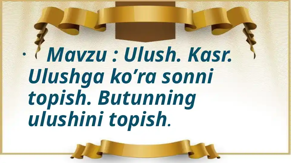 Kasr tushunchasi