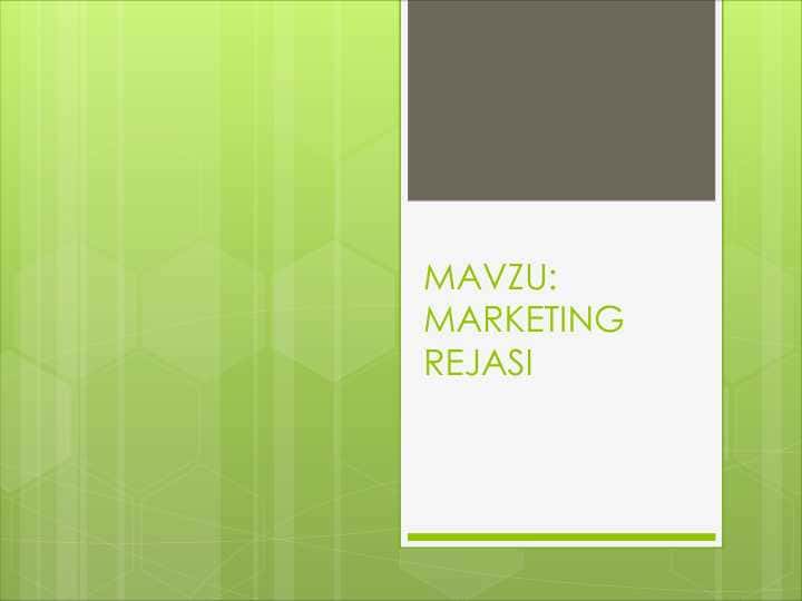 MARKETING REJASI