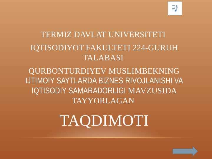 IJTIMOIY SAYTLARDA BIZNES RIVOJLANISHI VA IQTISODIY SAMARADORLIGI