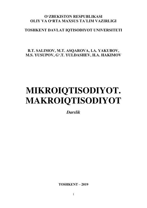 MAKROIQTISODIYOT
Darslik