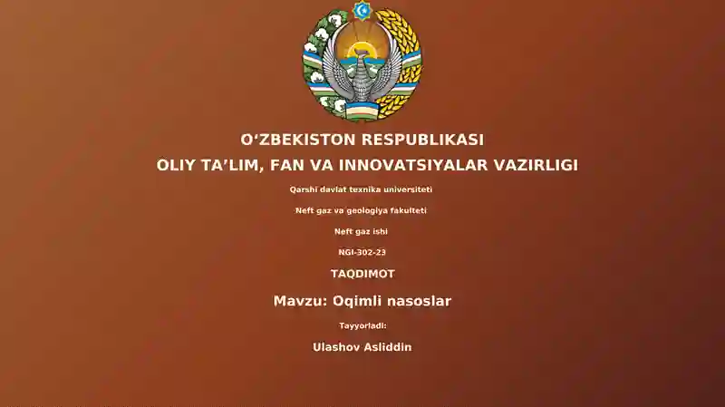 Oqimli nasoslar