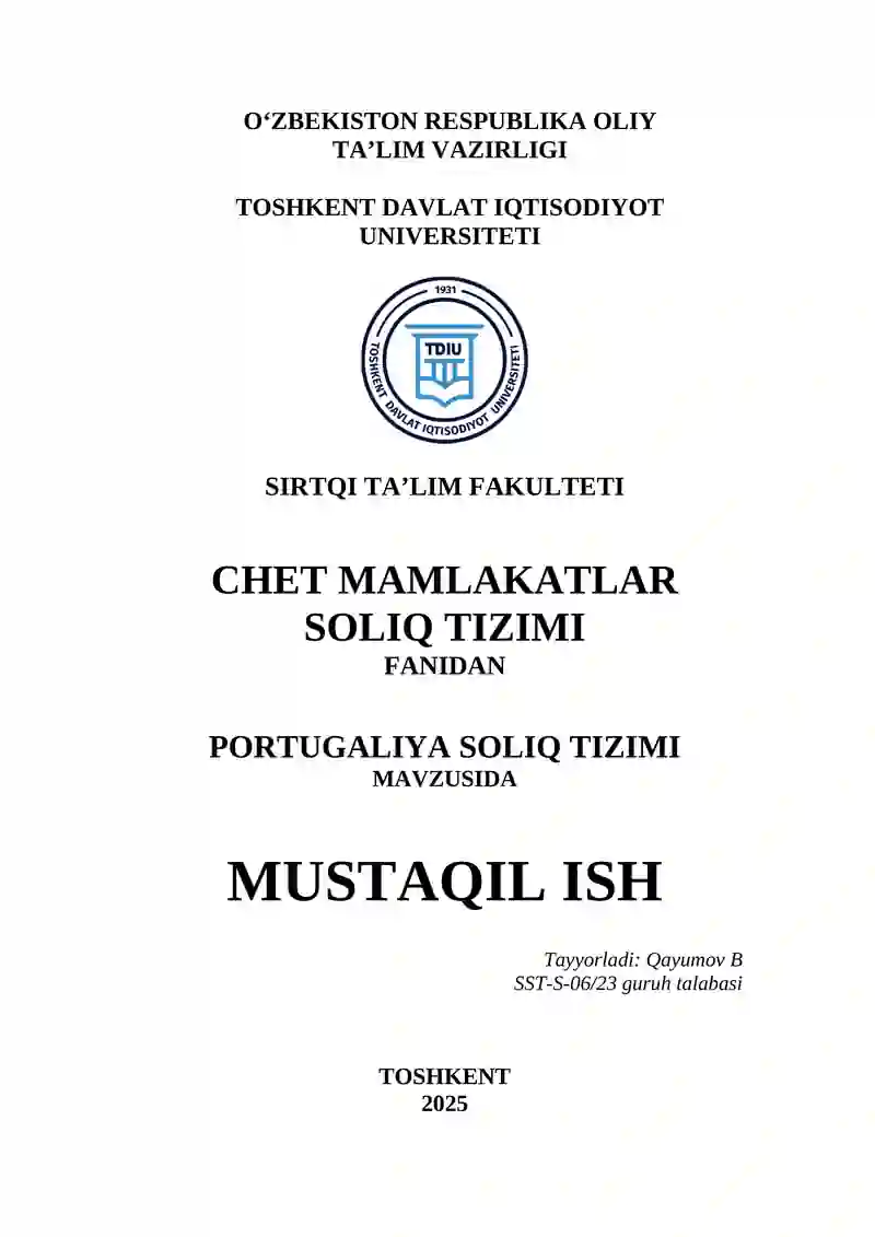 Portugaliya soliq tizimi