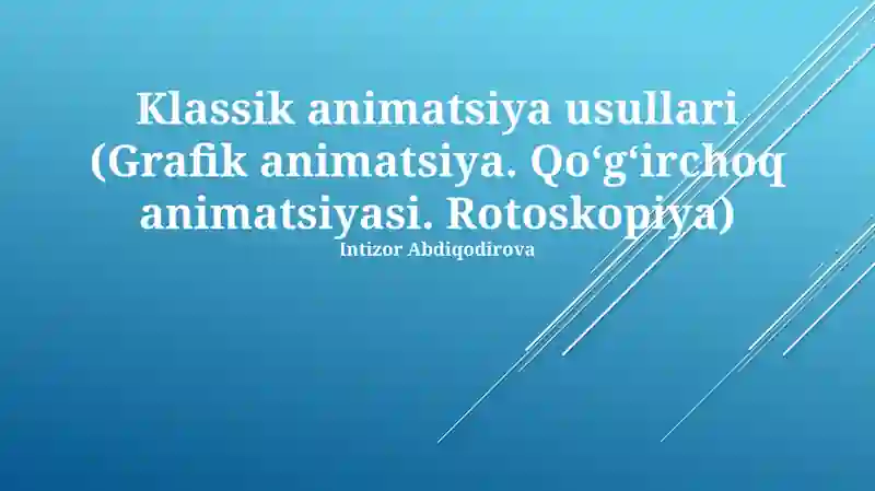 Klassik animatsiya usullari
