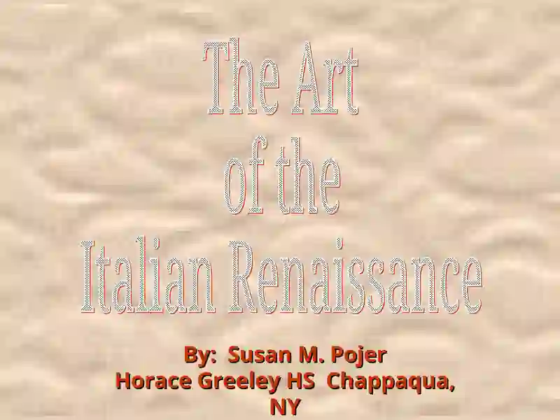 The Art of the Italian Renaissance