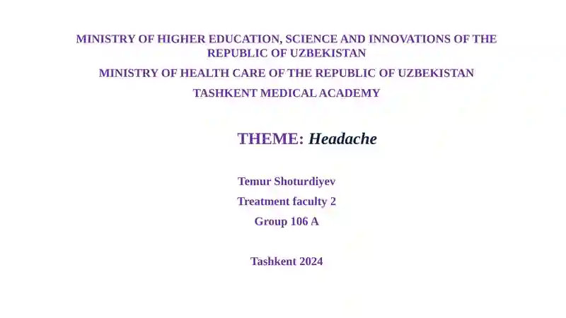 Headache Treatment