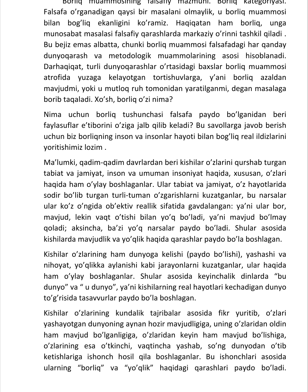 Terrorizm tushunchasi, shakllari, sabablari va unga qarshi kurash mexanizmlari