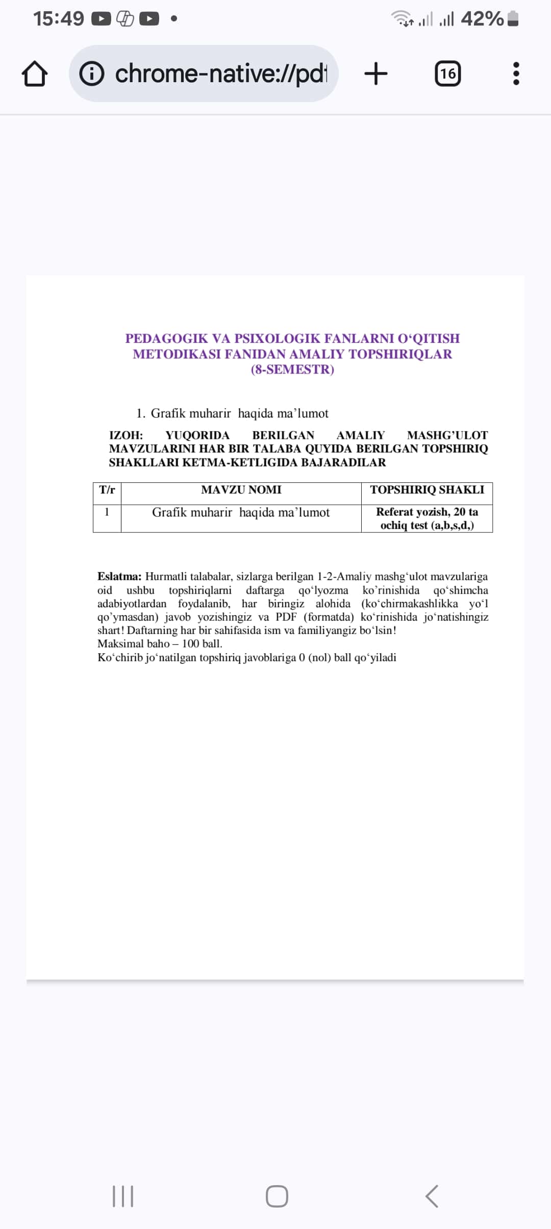 Bolalarni butun predmetni teng bo’laklarga bo’lishga o’rgatish