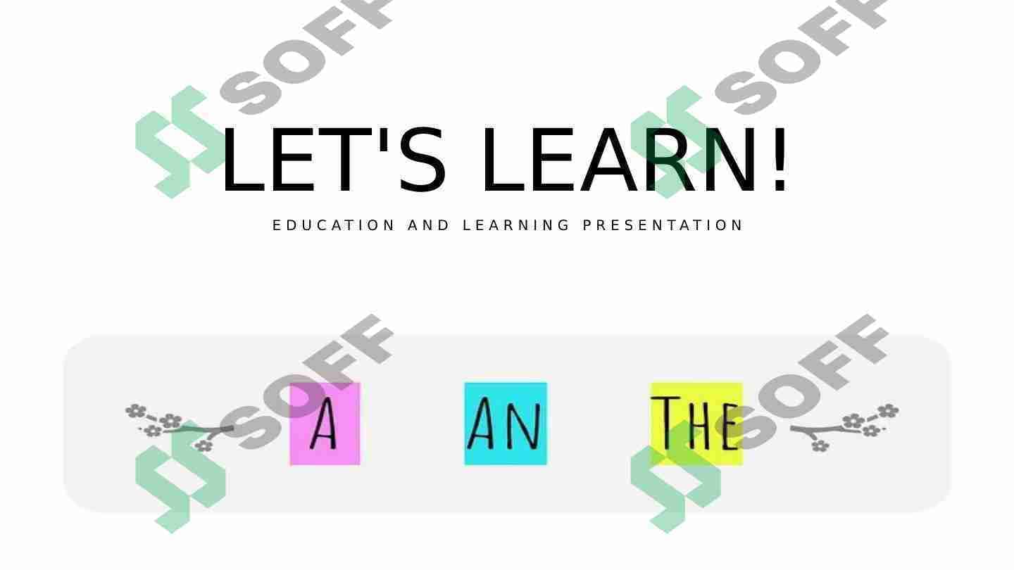 DEFINITE AND INDEFINITE ARTICLES