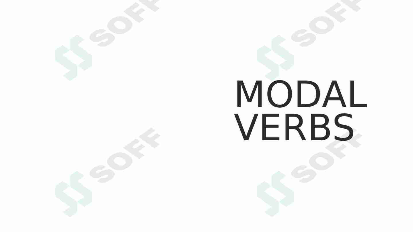 Modal verbs