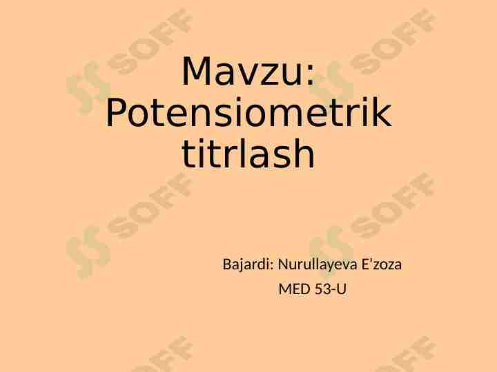 Potensiometrik titrlash