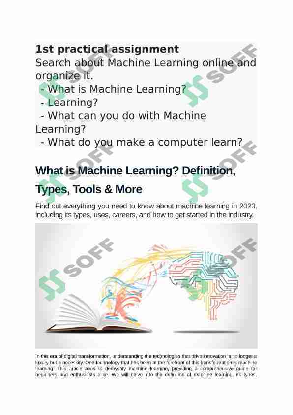 What is Machine Learning