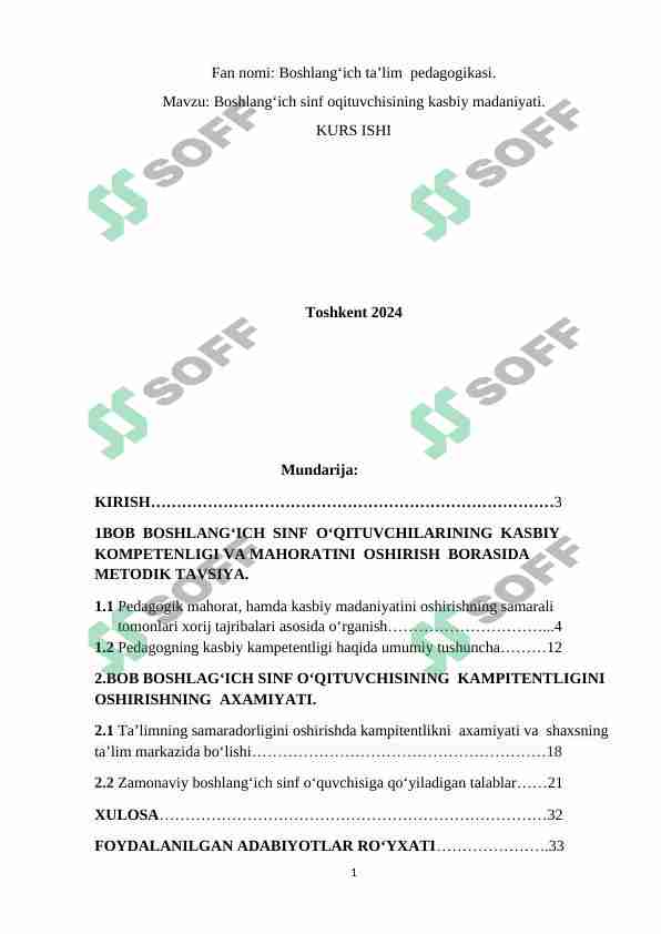 pedagogning kasbiy madaniyati