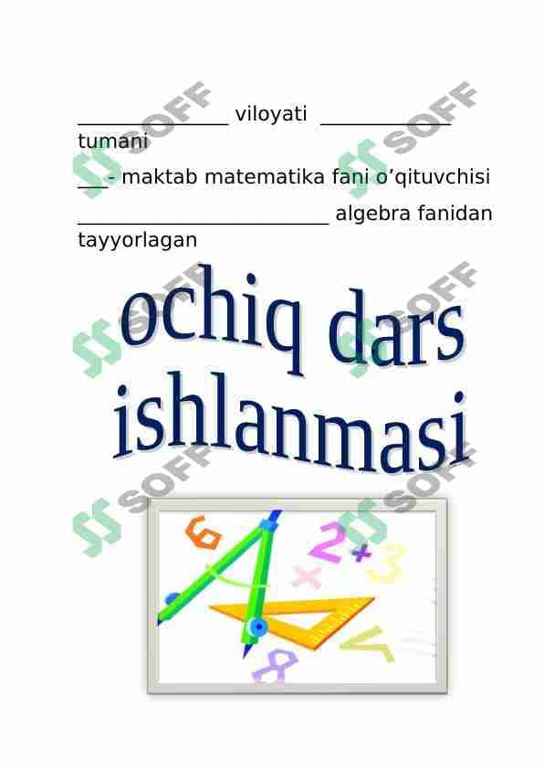 Tanlash usuli bilan kombinatorik masalalarni yechish