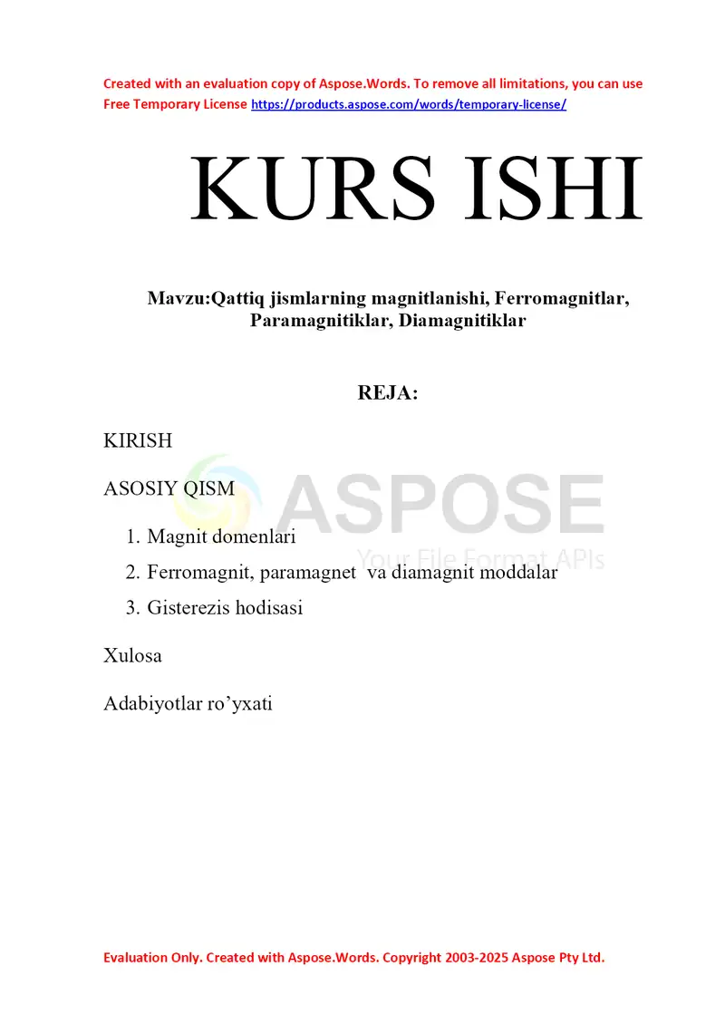 Qattiq jismlarning magnitlanishi, Ferromagnitlar, Paramagnitiklar, Diamagnitiklar
