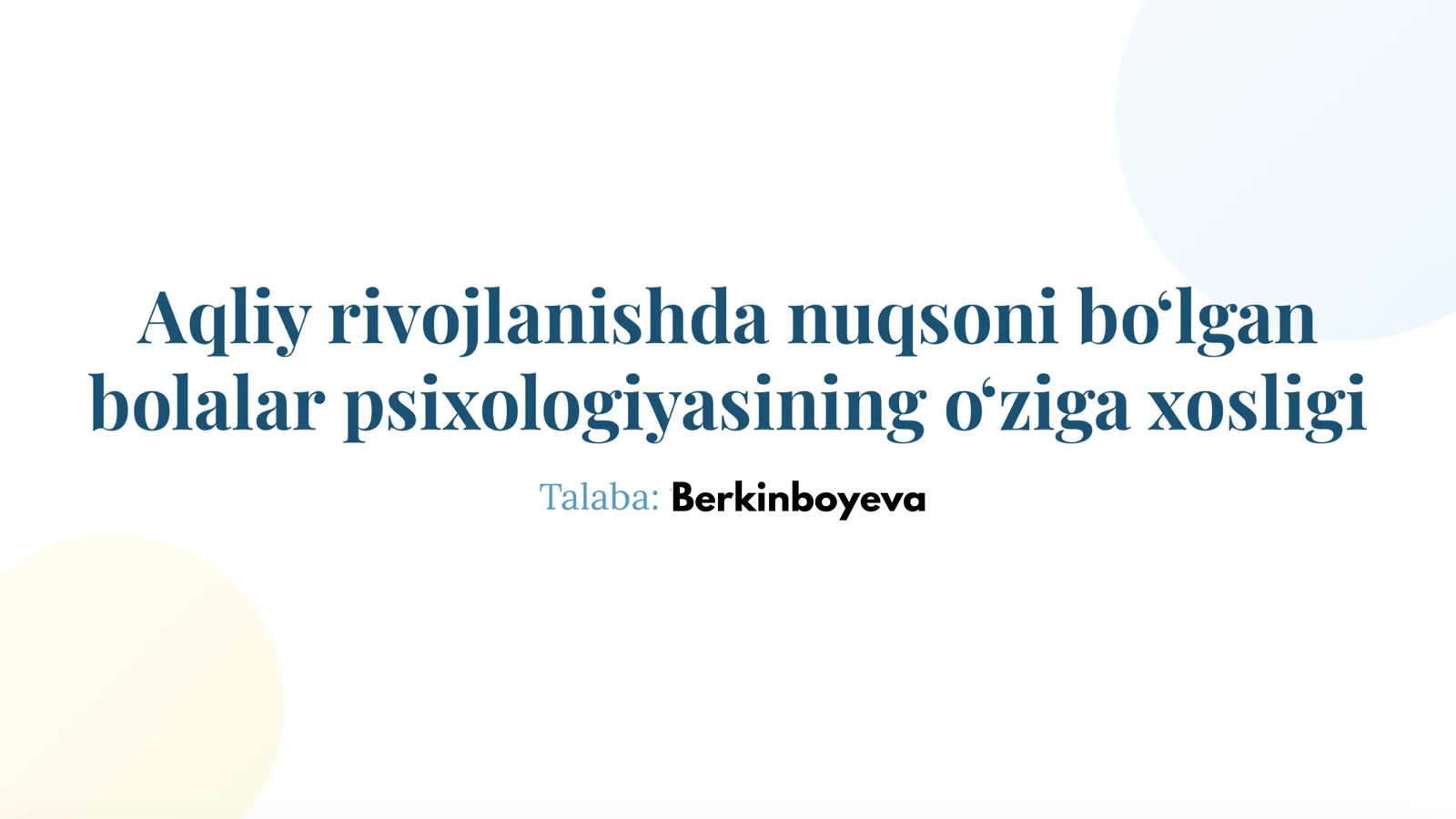 Berkinboyeva