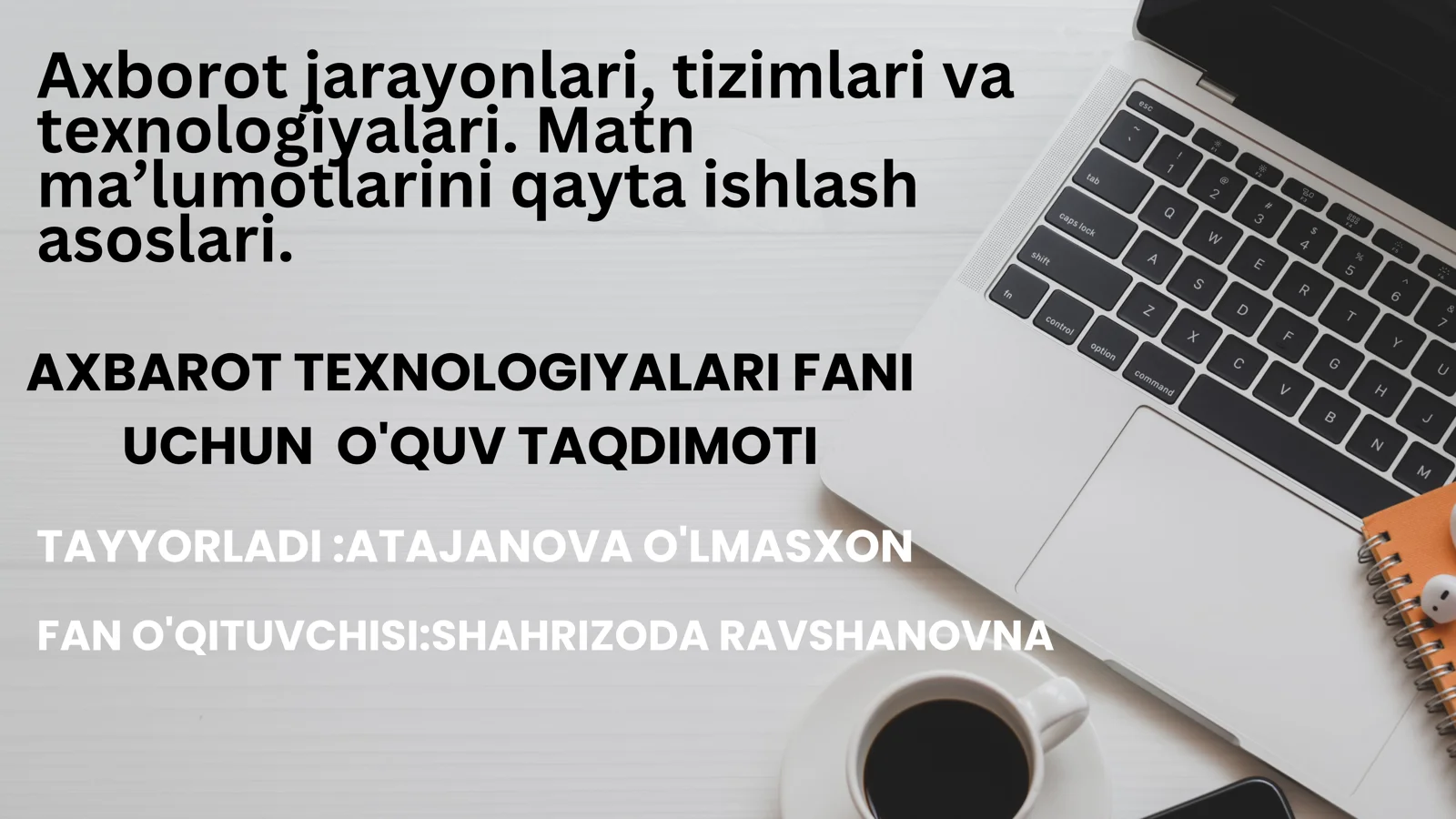 FANNING PREDMETI, MAQSADI VA VAZIFALARI