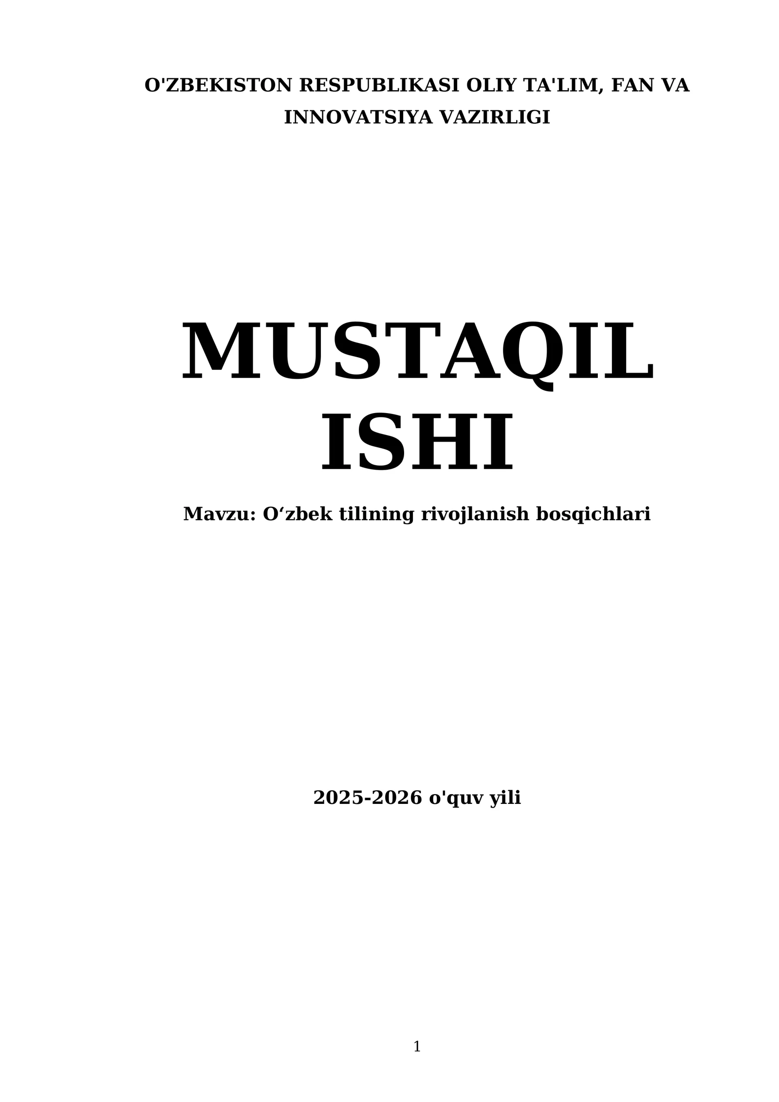 Oʻzbek tilining rivojlanish bosqichlari