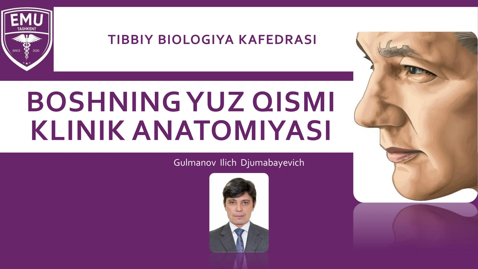 BOSHNING YUZ QISMI KLİNİK ANATOMİYASI