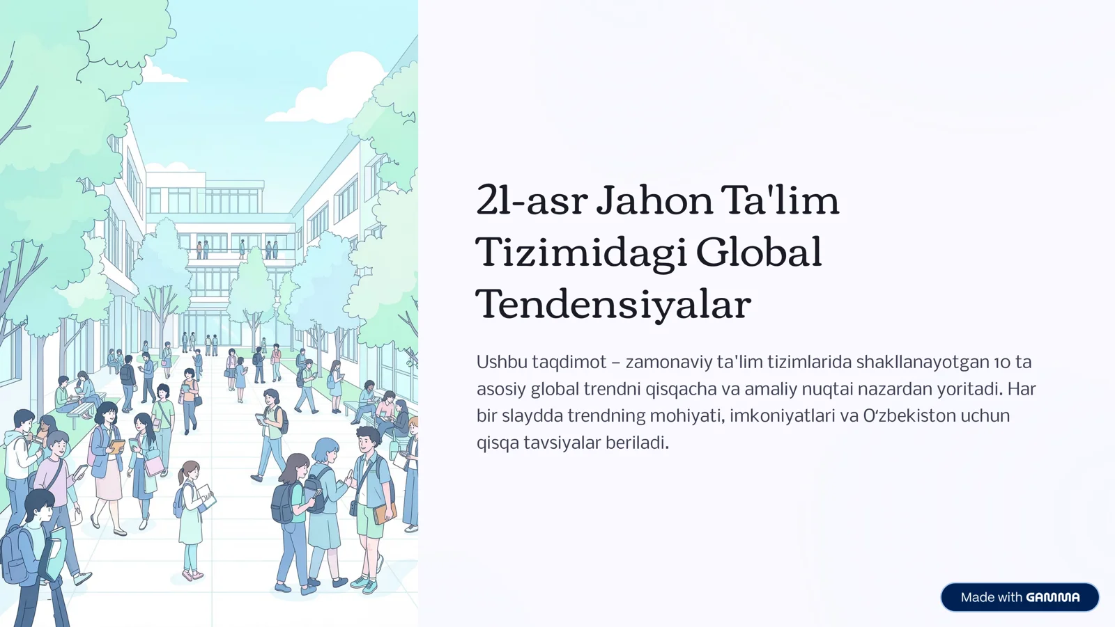 21asr jahon talim tizimidagai global