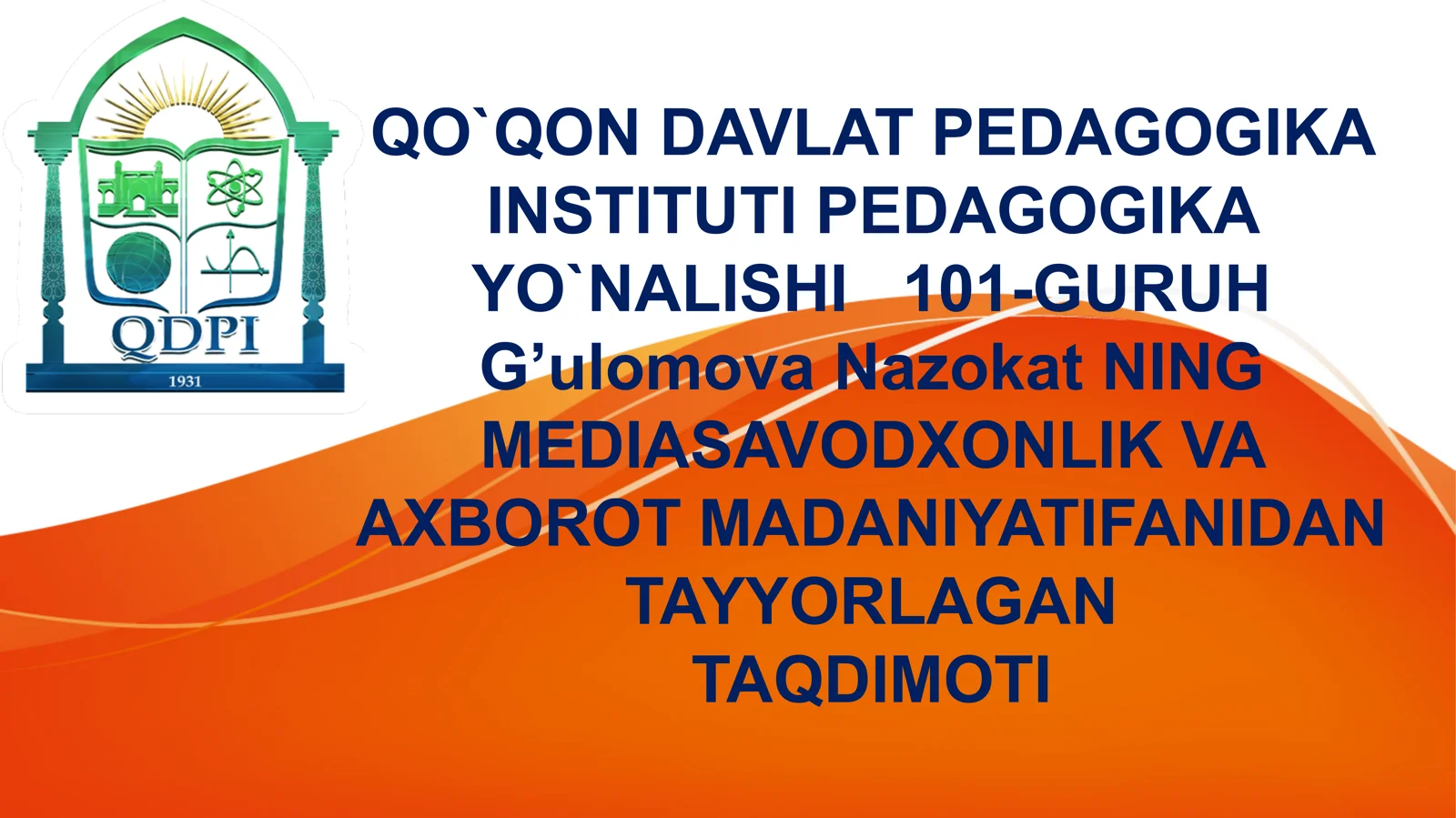 OAV AHOLINING MEDIASAVODXONLIGINI OSHIRUVCHI VOSITA SIFATIDA