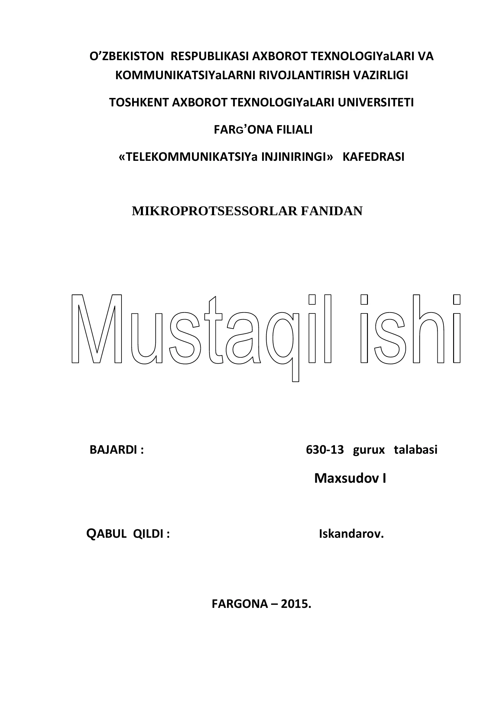 OPERATIV XOTIRA