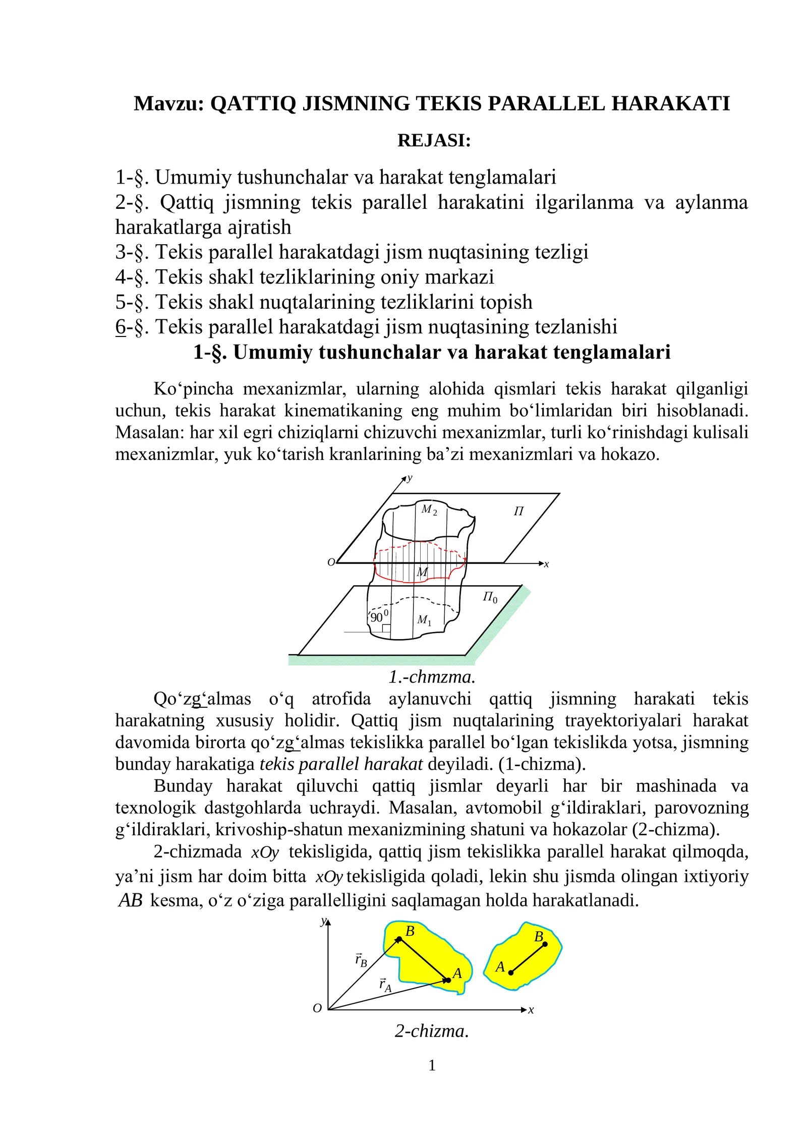 QATTIQ JISMNING TEKIS PARALLEL HARAKATI