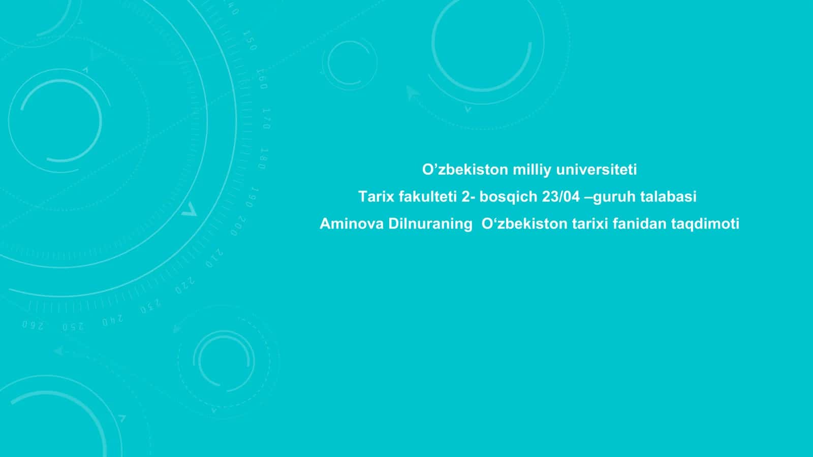 МУСТАМЛАКАЧИЛИК ШАРОИТИДА ТУРКИСТОН ЎЛКАСИДА МАДАНИЙ ҲАЁТ
